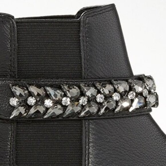 WHBM $200 Ankle Charm Chelsea Boots Removable Gem Strap 10 - Picture 5 of 7